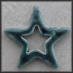 Large Glazed Star - Blue Azure