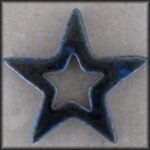 Large Glazed Star - Marbelous Blue