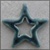 Large Glazed Star - Blue Azure