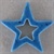 Large Glazed Star - Blue Caprice