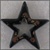 Large Glazed Star - Black Iris