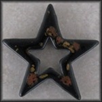 Large Glazed Star - Black Iris