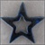 Large Glazed Star - Marbelous Blue