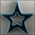 Large Glazed Star - Ocean Mist