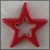 Large Glazed Star - Red