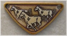 Medium Triangle Running Horses