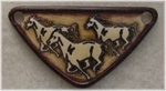 Medium Triangle Running Horses
