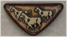 Medium Triangle Running Horses