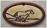 Small Oval Mare & Colt