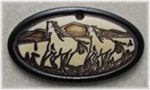 Small Oval Wild Horses