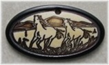Small Oval Wild Horses