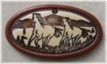 Small Oval Wild Horses
