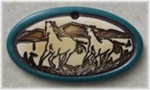 Small Oval Wild Horses